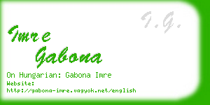 imre gabona business card